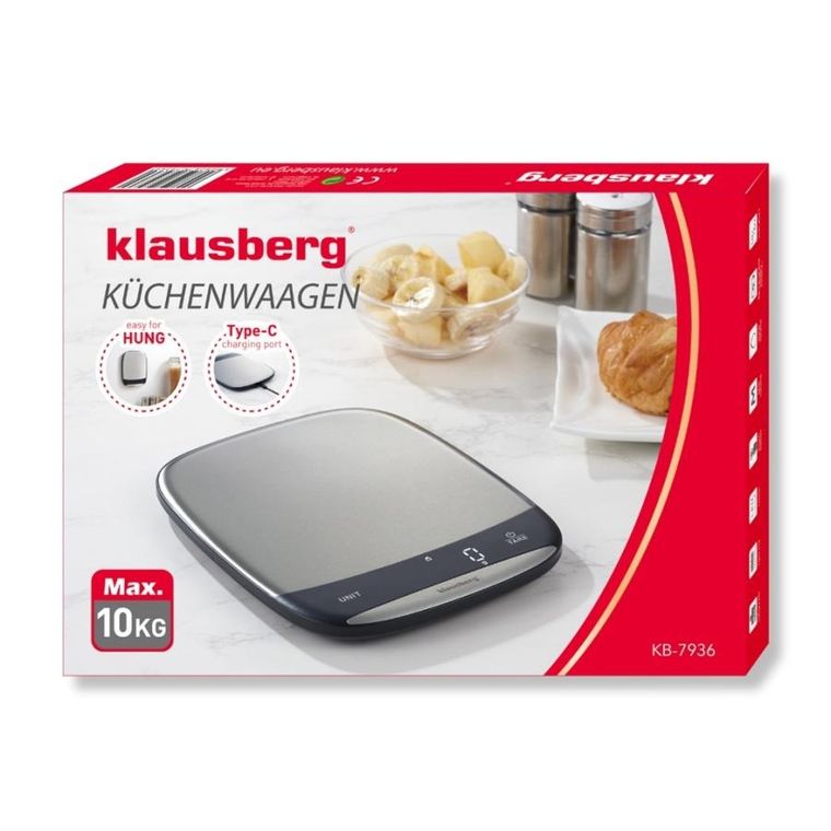 Klausberg, elektroniczna waga kuchenna, 10 kg, kb-7936