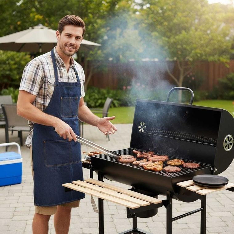 Klausberg, grill węglowy na kółkach z półkami, kb-9033