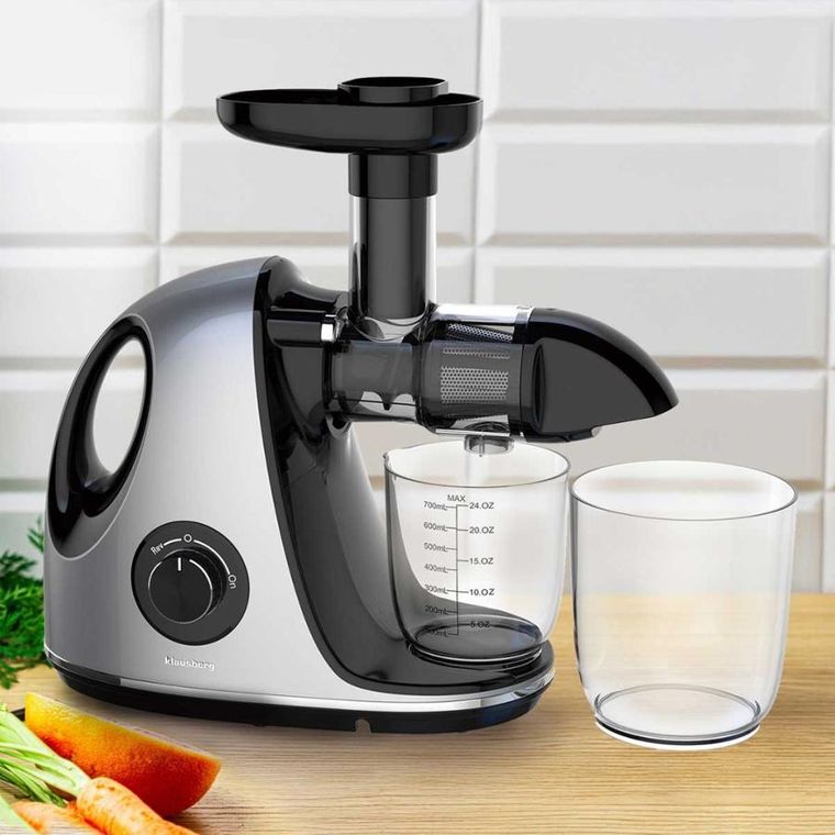 Klausberg, sokowirówka, wyciskarka wolnoobrotowa, srebrna, KB-7863