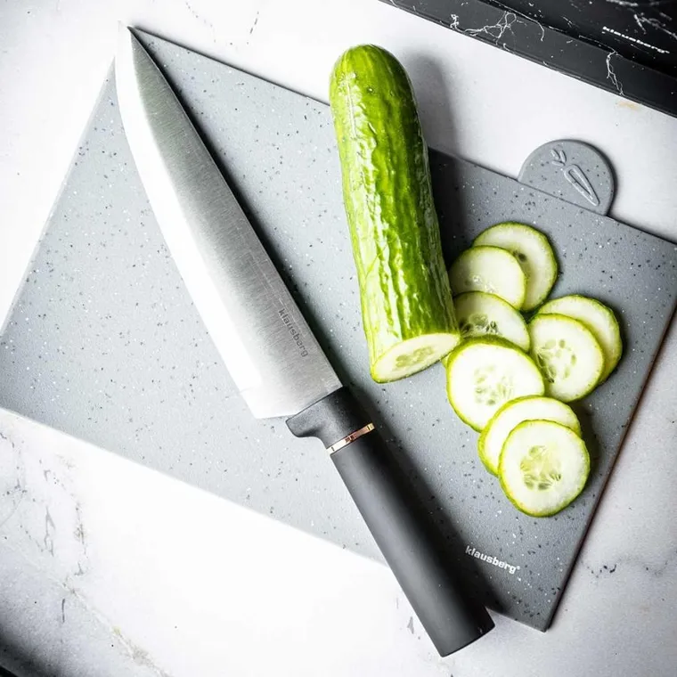 Klausberg, zestaw noży i desek kuchennych na stojaku