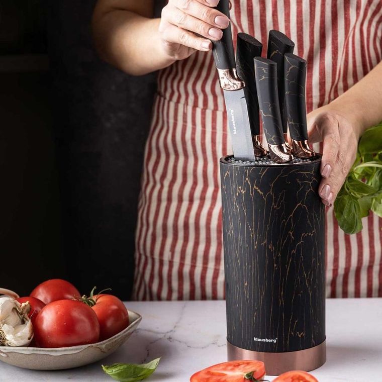 Klausberg, zestaw noży kuchennych na stojaku, 5 szt.