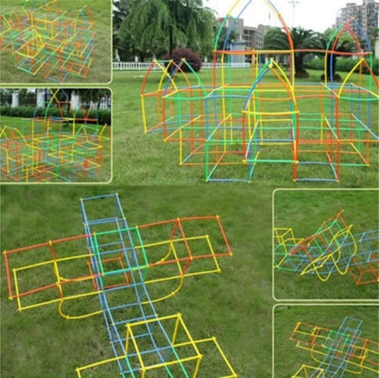 Kruzzel, klocki, słomki, 408 elementów