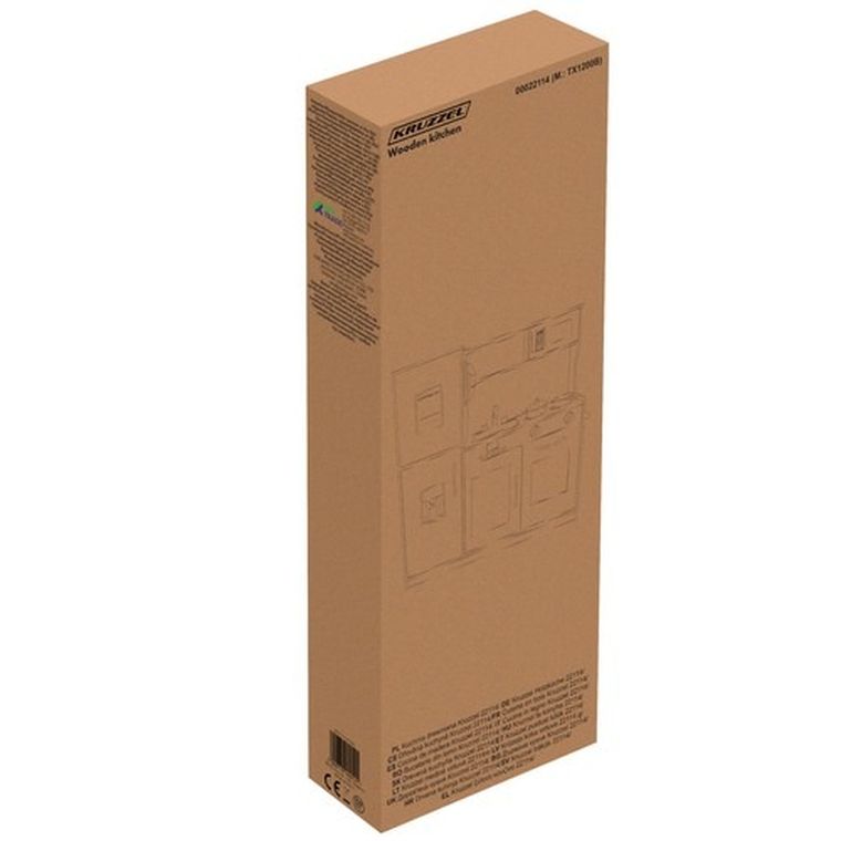 Kruzzel, kuchnia drewniana, ciemny brąz