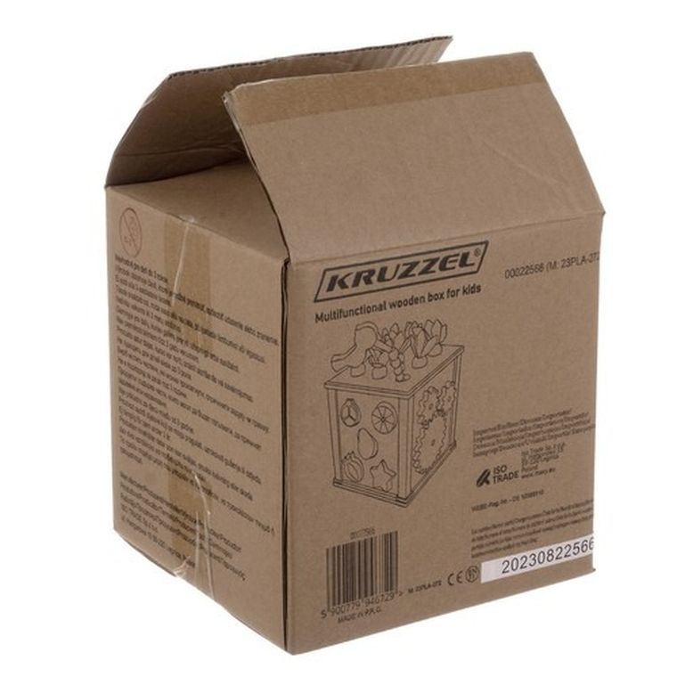 Kruzzel, sorter, kostka edukacyjna, drewniana