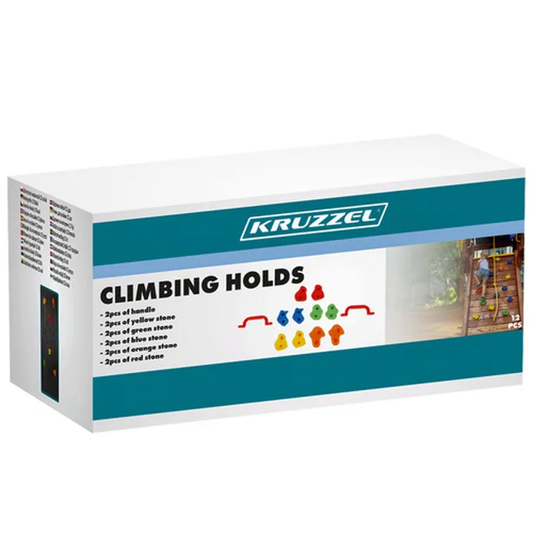 Kruzzel, uchwyty do wspinaczki, 12 szt.