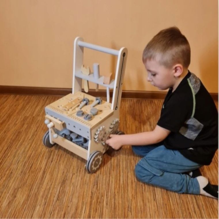 Kruzzel, warsztat z akcesoriami 3w1, drewniany