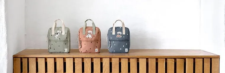 Lassig, Happy Prints, plecak dla przedszkolaka, kwadratowy, karmelowy