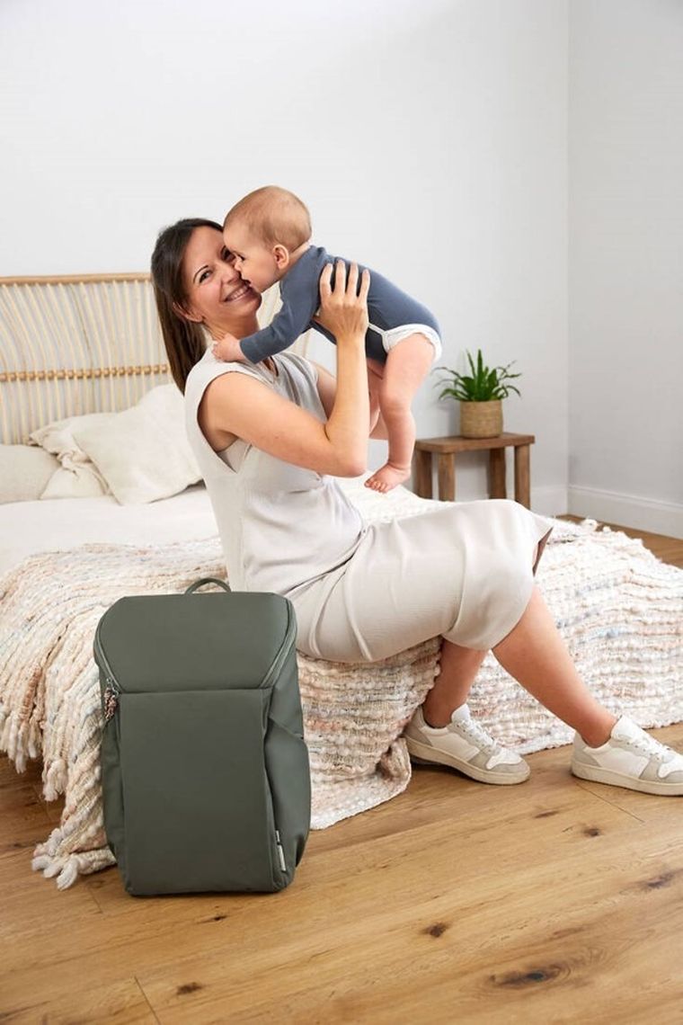 Lassig, Slender Up, Green Label, plecak dla mam z akcesoriami, Olive