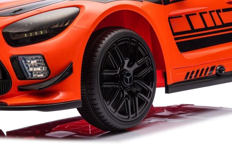 Lean Cars, auto na akumulator, Mercedes AMG GT3, pomarańczowy