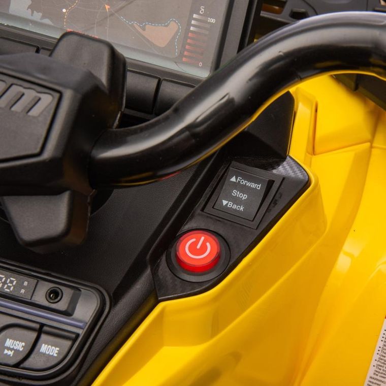 Lean Cars, Can-Am Outlander 4-4, quad, pojazd na akumulator, żółty, DK-CA005