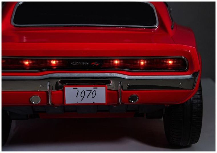 Lean Cars, Dodge Charger R/T, pojazd na akumulator, DLS-K12 24V7Ah, czerwony