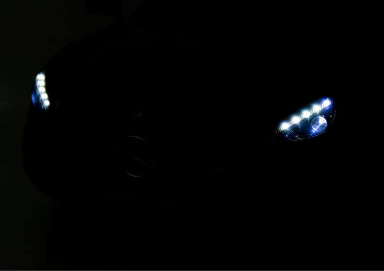 Lean Cars, Mercedes GTR, pojazd na akumulator, czarny