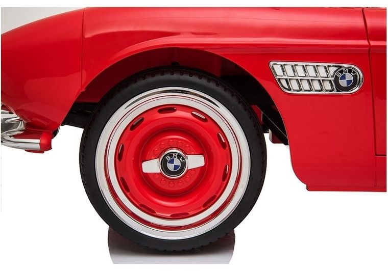 Lean Toys, BMW Retro, pojazd na akumulator, czerwony lakierowany