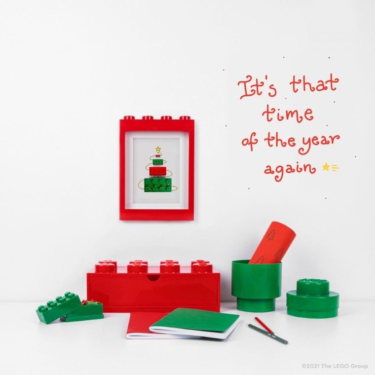 LEGO, Brick 8, pojemnik klocek z szufladą, czerwona