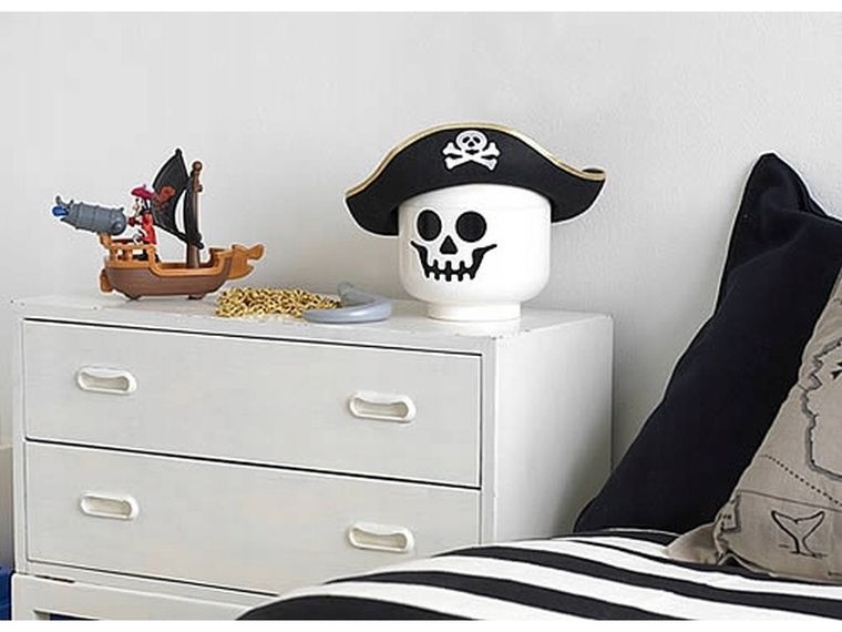 LEGO, mała głowa, szkieletor, pojemnik do przechowywania, rozmiar S, 2l