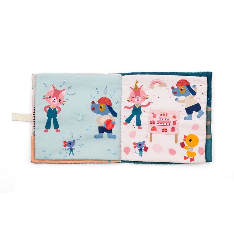 Lilliputiens, Jeżyk Leon, Emocje, książeczka aktywizująca z mini pacynkami, 18m+