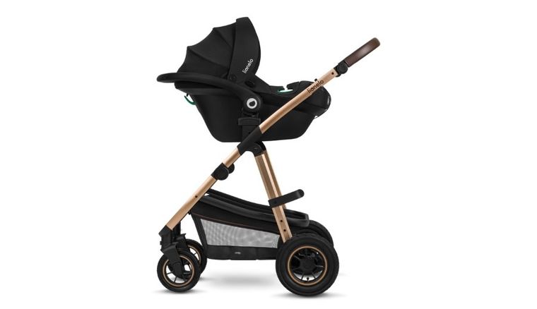 Lionelo, Amber 2in1, wózek wielofunkcyjny, Black Onyx