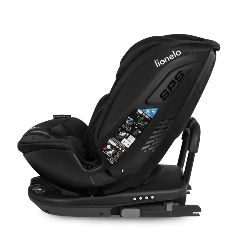 Lionelo, Bastiaan, RWF, I-size, fotelik samochodowy, Black Carbon, 0-36 kg, 40-150 cm