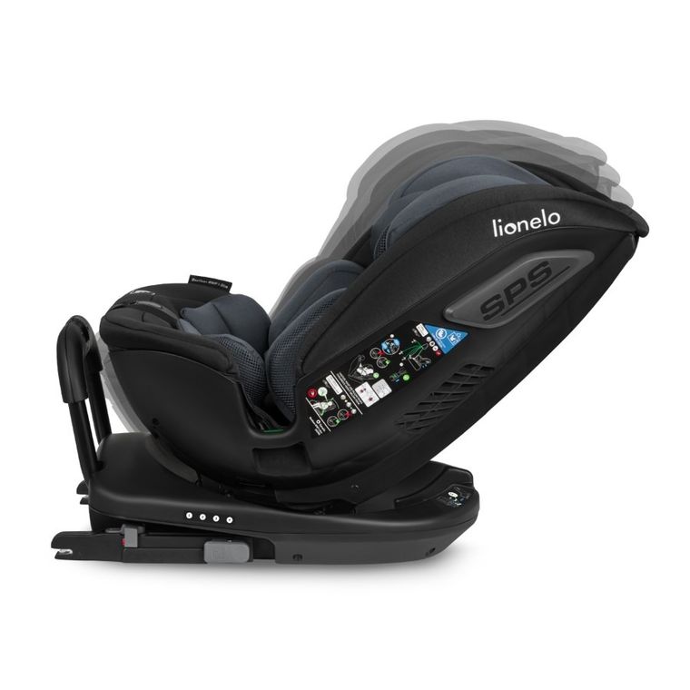 Lionelo, Bastiaan, RWF, I-size, fotelik samochodowy, Grey Stone, 0-36 kg, 40-150 cm