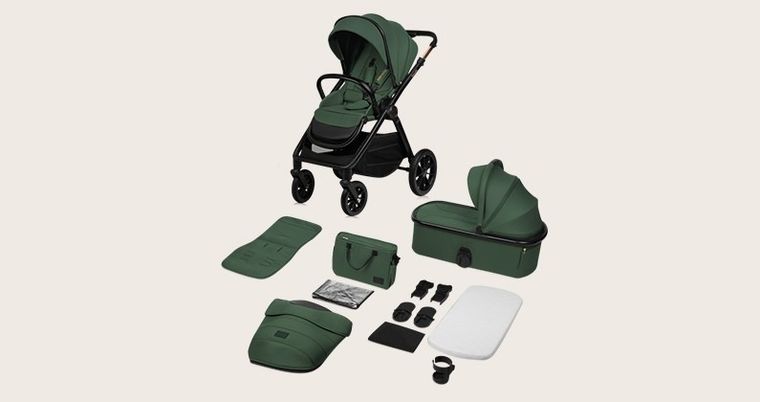 Lionelo, Layla, wózek wielofunkcyjny, 2w1, Green Forest