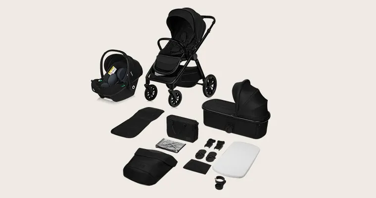 Lionelo, Layla, wózek wielofunkcyjny, 3w1, Black Onyx