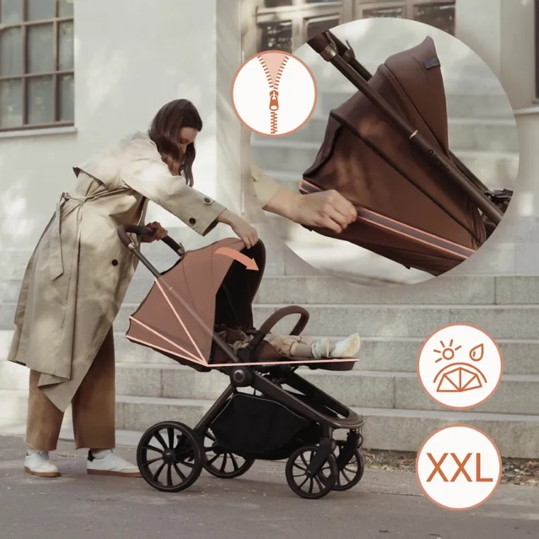 Lionelo, Mika Plus, wózek wielofunkcyjny, 3w1, Beige Sand