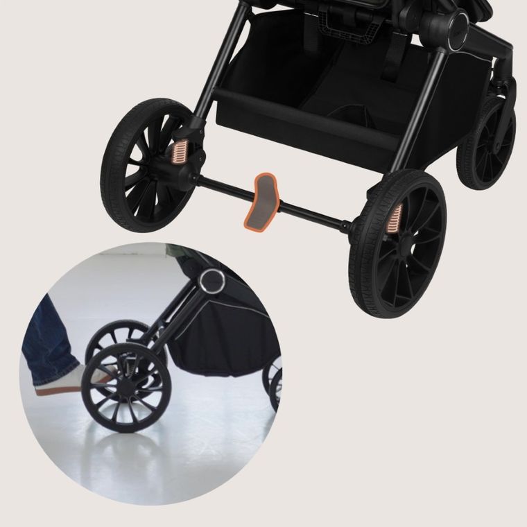 Lionelo, Mika Plus, wózek wielofunkcyjny, 3w1, Brown Rust