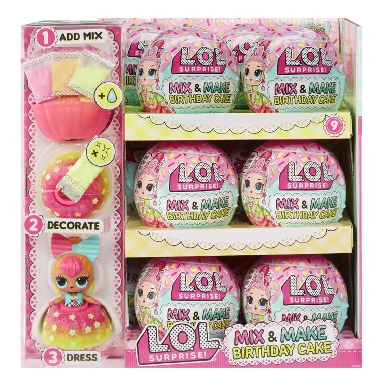 L.O.L. Surprise, Mix & Make Birthday Cake, kula niespodzianka, 1 szt.