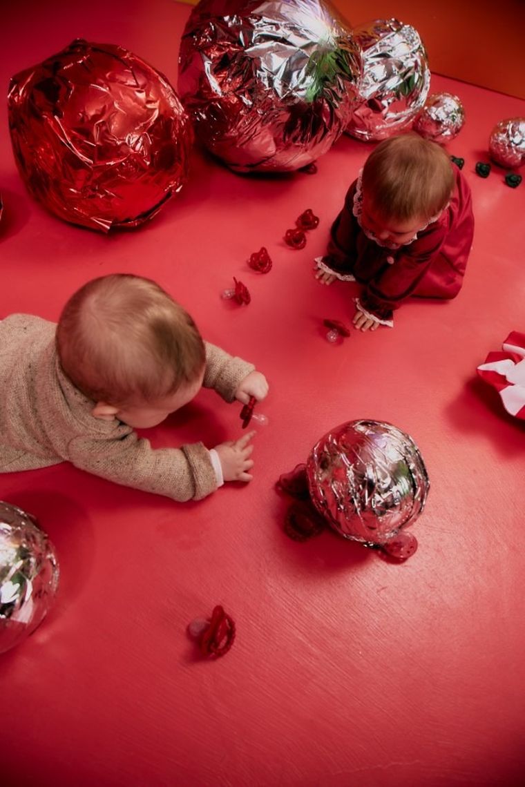 Luu Kids, smoczek pozycjonujący, Holy Green & Santa Red, 0-3m, 2 szt.