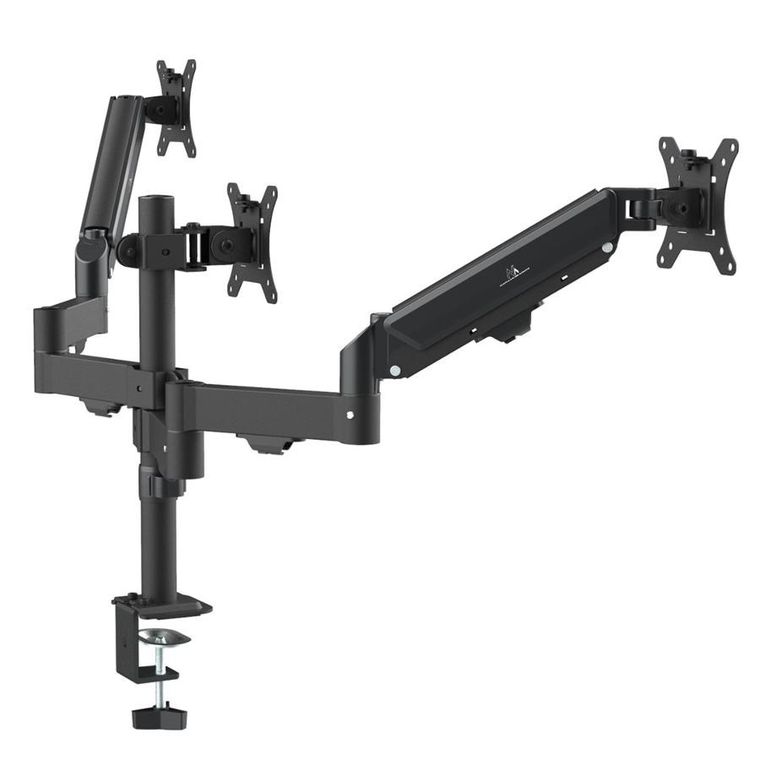 Maclean, uchwyt ns 3 monitory, sprężyna gazowa, 17"-27", 2-8 kg, czarny, MC-137