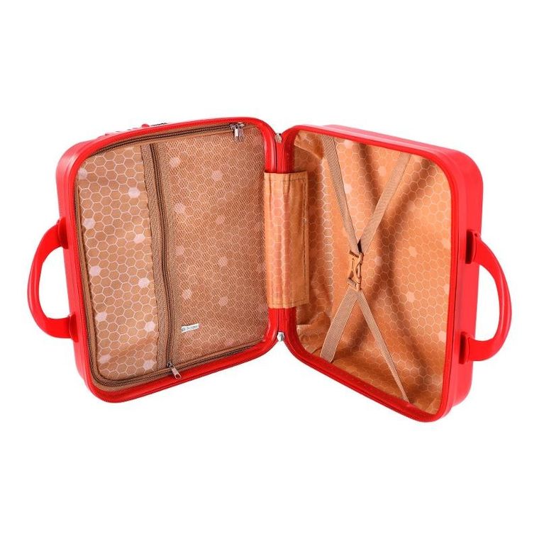 Mała walizka, kosmetyczka podróżna, czerwona