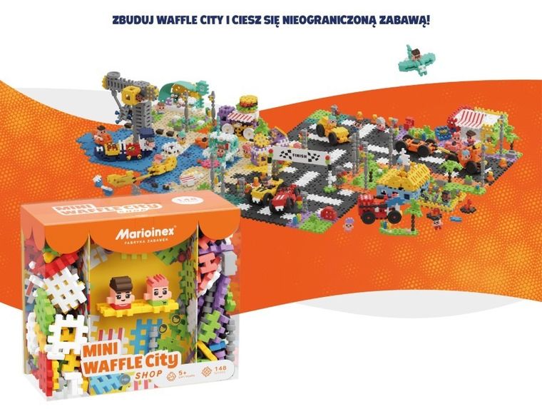 Marioinex, Mini Waffle, City, Sklep, klocki konstrukcyjne, 148 elementów