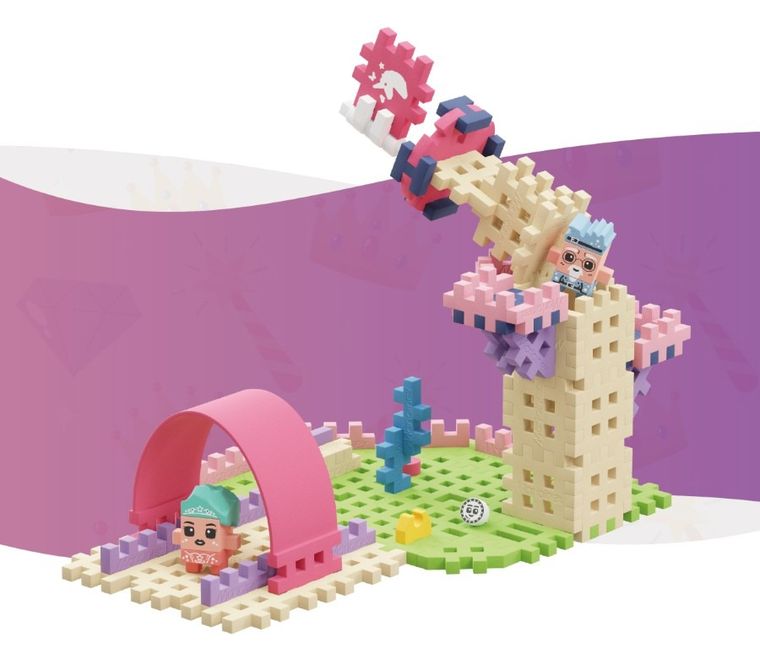 Marioinex, Mini Waffle, Magiczna Wieża, klocki konstrukcyjne, 80 elementów