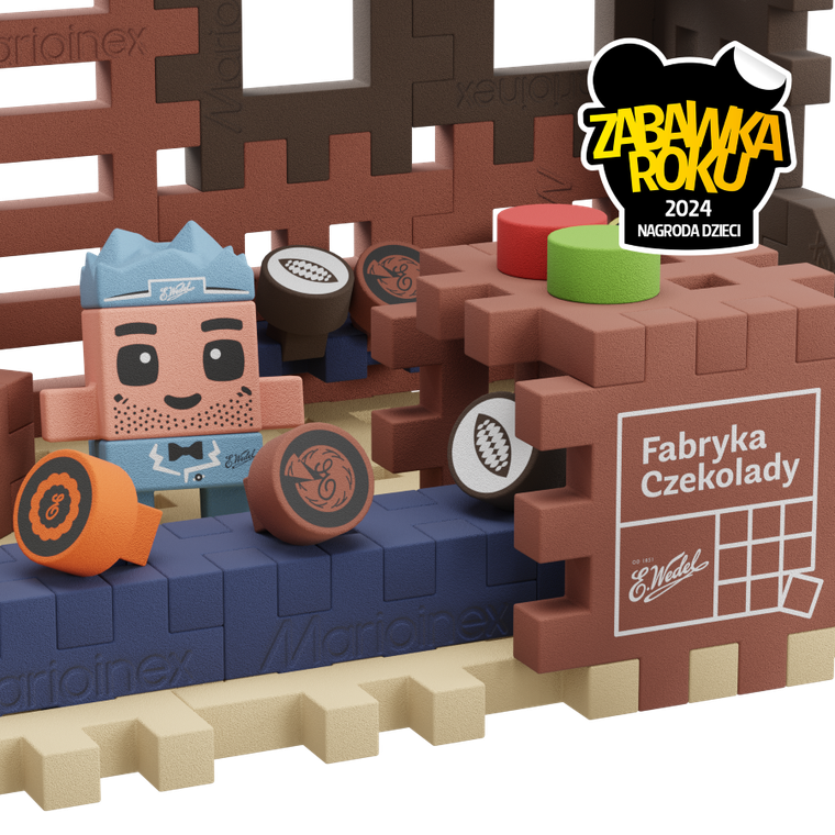 Marioinex, Mini Waffle, Wedel, Fabryka Czekolady, klocki konstrukcyjne, 230 elementów