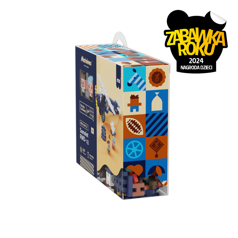 Marioinex, Mini Waffle, Wedel, Samolot RWD-13, klocki konstrukcyjne, 120 elementów