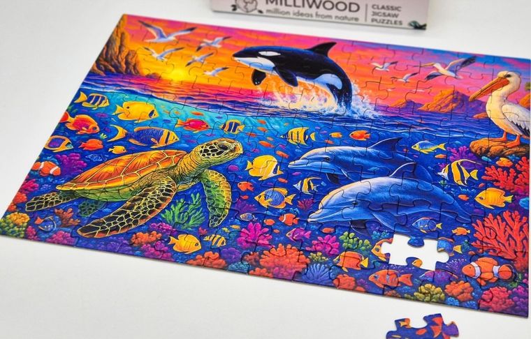 Milliwood, Głębia Oceanu, puzzle drewniane, 120 elementów