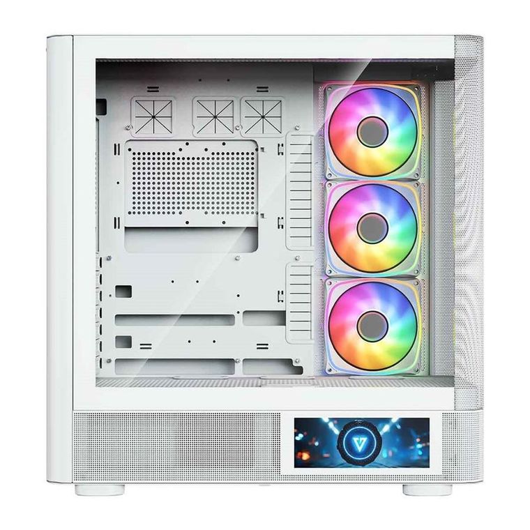 Modecom, Volcano, obudowa komputerowa, AQ400 ARGB MIDI, biała