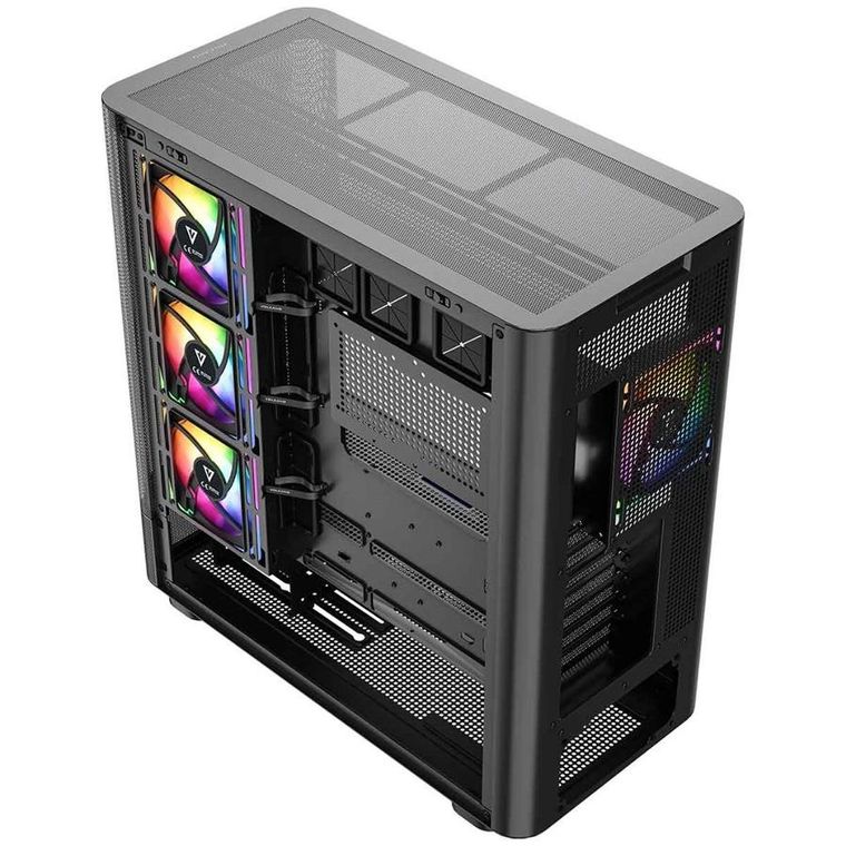 Modecom, Volcano, obudowa komputerowa, AQ400 ARGB MIDI, czarna