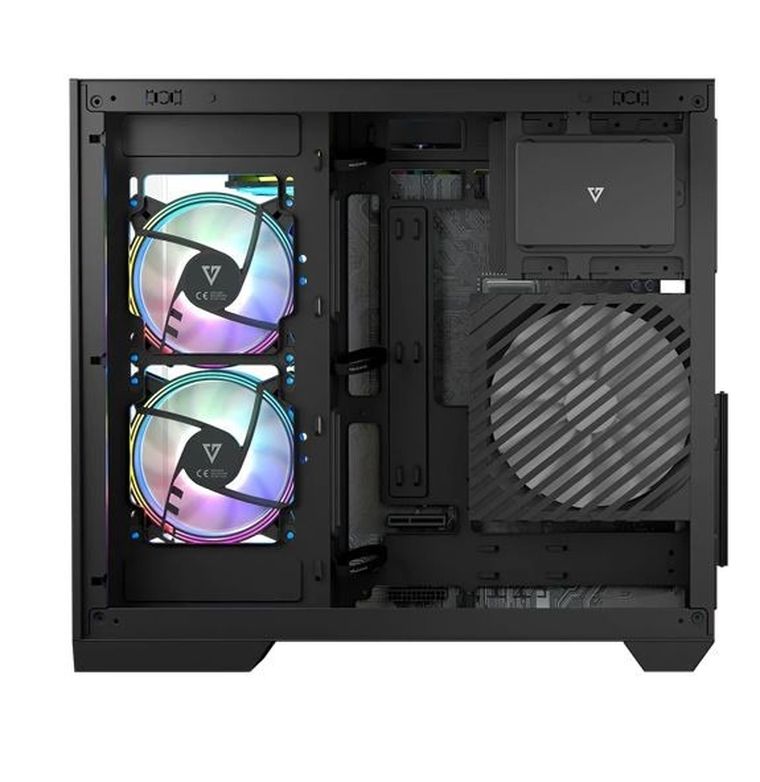 Modecom, Volcano Panorama APEX ARGB 3F Midi, obudowa komputerowa, szara
