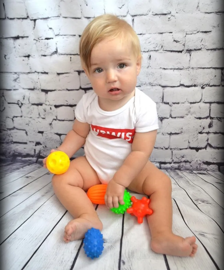 Mom's Care, Sensorky, piłeczki do masażu, piłeczki sensoryczne, 5 szt.