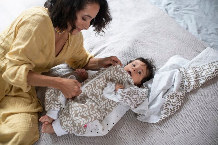 Motherhood, Zebra Niebieska, śpiworek z nogawkami, ocieplany, TOG 2, 12-18 m