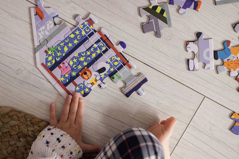 Mudpuppy, Dom na Marsie, puzzle konturowe, 100 elementów