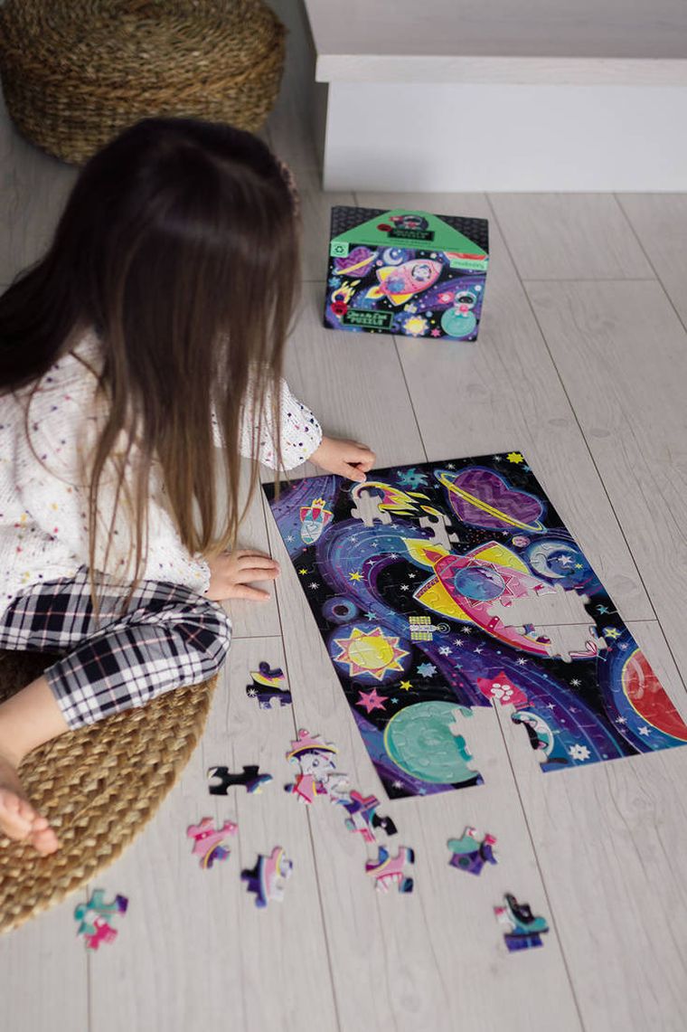 Mudpuppy, Kosmiczne marzenia, puzzle świecące w ciemności, 100 elementów