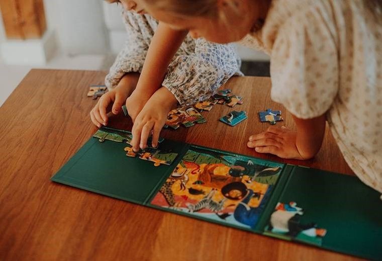 Mudpuppy, Safari & Dżungla, puzzle magnetyczne, 2w1, 20 elementów