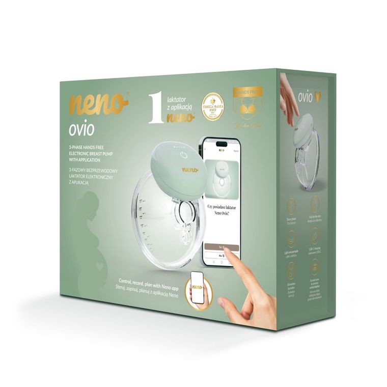 Neno, Ovio, elektroniczny laktator muszlowy z aplikacją bezprzewodowy