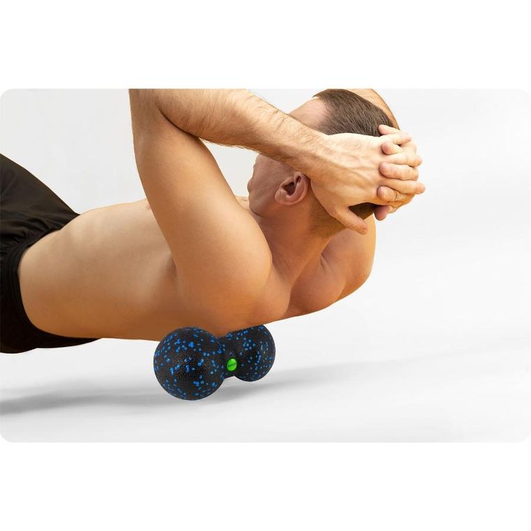 Neo-Sport, podwójna piłka do masażu i fitness, czarno-niebieska