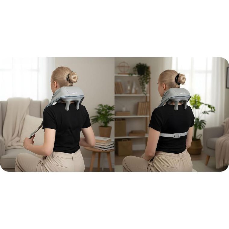 Neo-Sport, Shiatsu, masażer do szyi, karku, ogrzewany, 3 tryby, NS-505