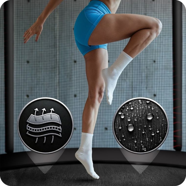 Neo-Sport, trampolina ogrodowa z siatką wewnętrzną i drabinką, 10ft/312 cm