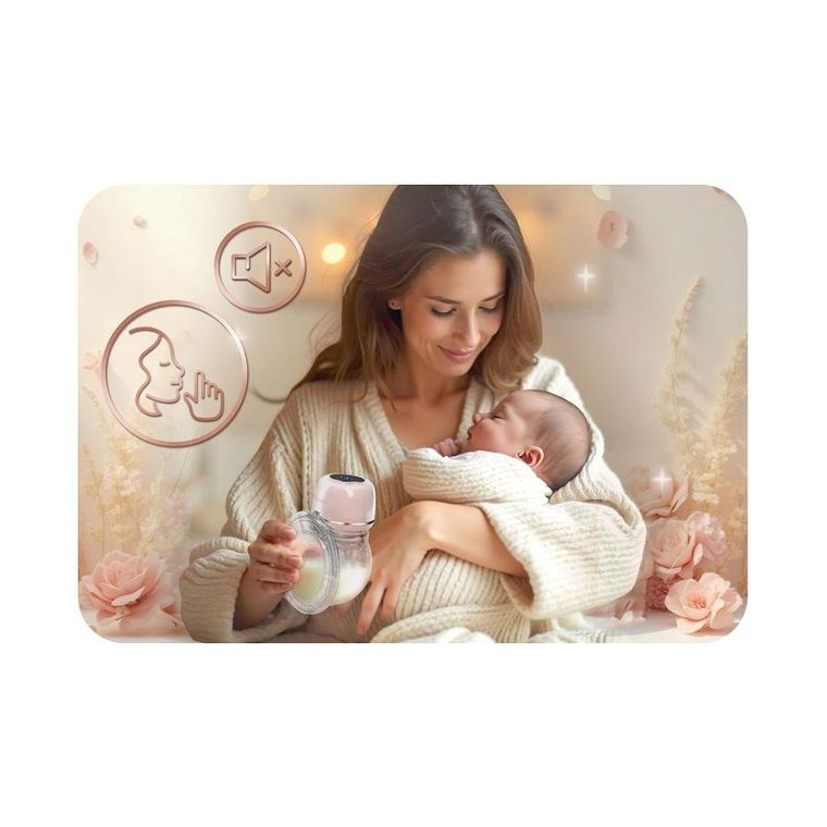 Nukido, laktator elektryczny, trójfazowy, różowy, NK-963