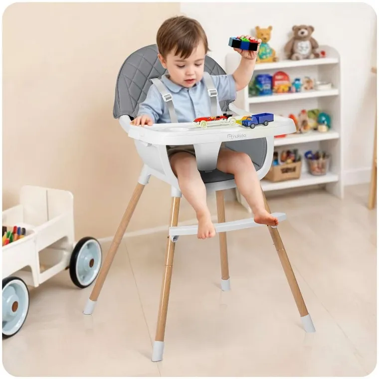 Nukido, Lilo, krzesełko do karmienia, szare